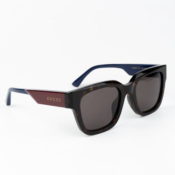 NEW Gucci GG1670SK 002 Havana Blue Grey Unisex Square Sunglasses GG 1670SK main image 5